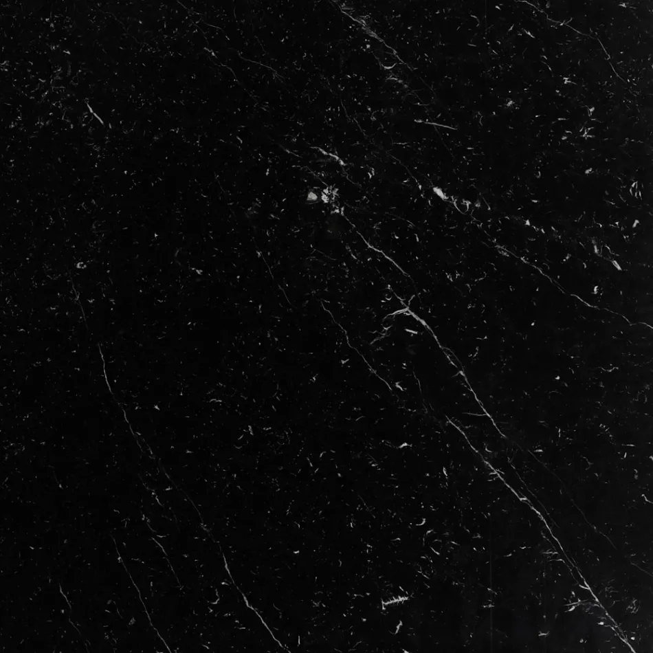 Tulip Saarinen H 39 Round Coffee Table in Black Marquinia Marble Made in Italy - Scarlet Viadurini