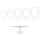 Saarinen Tulip Coffee Table H 41 cm in Glossy White Florim Ceramic - Scarlet Viadurini