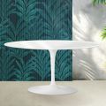 Saarinen Tulip Coffee Table H 41 cm in Glossy White Florim Ceramic - Scarlet