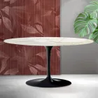 Saarinen Tulip Coffee Table H 41 cm in Florim Calacatta Gold Matt Ceramic - Scarlet Viadurini