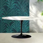 Saarinen Tulip Coffee Table H 41 cm in Glossy Statuario Florim Ceramic - Scarlet Viadurini