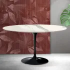 Saarinen Tulip Coffee Table H 41 cm in Florim Statuario Matte Ceramic - Scarlet Viadurini