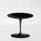 Tulip Saarinen Coffee Table H 41 with Black Liquid Laminate Top Made in Italy - Scarlet Viadurini