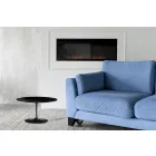 Tulip Saarinen Coffee Table H 41 with Black Liquid Laminate Top Made in Italy - Scarlet Viadurini