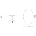 Tulip Saarinen Coffee Table H 41 with Carrara Marble Top Made in Italy Viadurini