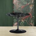 Tulip Saarinen H 41 Coffee Table with Green Alps Marble Top Made in Italy - Scarlet