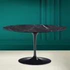 Tulip Saarinen H 41 Oval Coffee Table with Marquinia Ceramic Top Viadurini