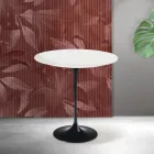 Saarinen Tulip Coffee Table H 52 cm in Matte White Florim Ceramic - Scarlet Viadurini