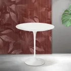 Saarinen Tulip Coffee Table H 52 cm in Matte White Florim Ceramic - Scarlet Viadurini