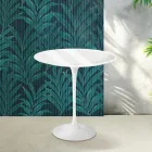 Saarinen Tulip Coffee Table H 52 cm in Glossy White Florim Ceramic - Scarlet Viadurini