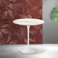 Saarinen Tulip Coffee Table H 52 cm in Florim Calacatta Gold Matt Ceramic - Scarlet