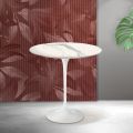 Saarinen Tulip Coffee Table H 52 cm in Florim Statuario Matte Ceramic - Scarlet