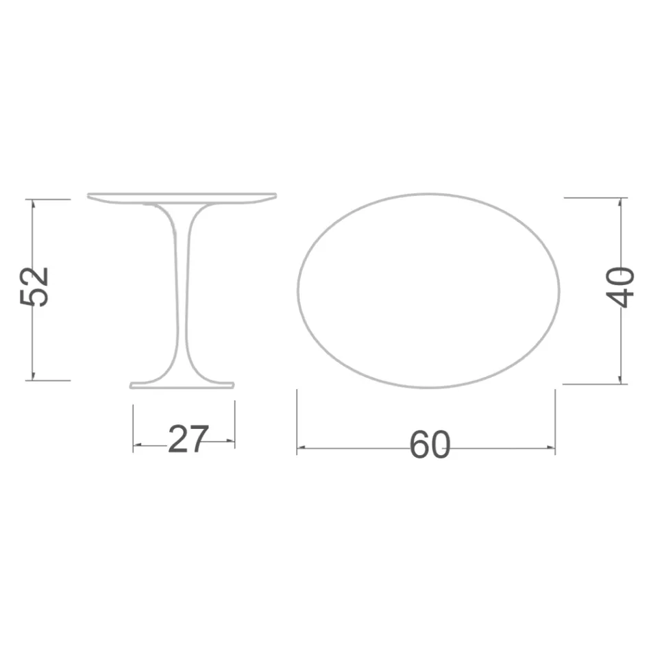 Tulip Saarinen H 52 Oval Coffee Table in Carrara Statuarietto Marble Made in Italy - Scarlet Viadurini