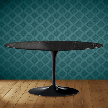 Saarinen Oval Tulip Coffee Table H 41 in Somnia Ceramic Made in Italy - Scarlet Viadurini