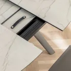 Extendable Barrel Table to 170 cm in Stratified HPL - Convivio Viadurini