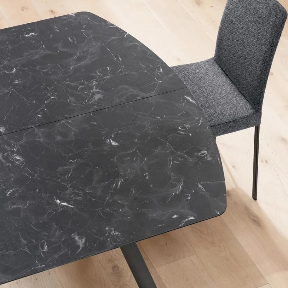 Extendable Barrel Table to 170 cm in Stratified HPL - Convivio Viadurini