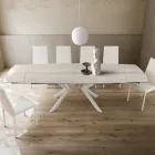 Extendable Barrel Table to 240 or 280 cm in HPL and Metal - Present Viadurini