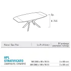 Extendable Barrel Table to 240 or 280 cm in HPL and Metal - Present Viadurini