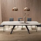 Extendable Barrel Table to 240 or 280 cm in Stratified HPL - Dialogo Viadurini