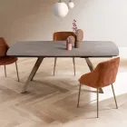 Extendable Barrel Table to 240 or 280 cm in Stratified HPL - Dialogo Viadurini