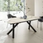 Extendable Barrel Table to 240 or 280 cm in Stratified HPL - Dialogo Viadurini