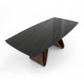 Extendable table to 276 cm in Noir Desir Ceramic Made in Italy - Equator