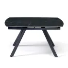 Extendable Table 140/210x90 cm in Sintered Stone with a Marble Effect - Atrium Viadurini