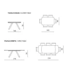 Extendable Table 140/210x90 cm in Sintered Stone with a Marble Effect - Atrium Viadurini