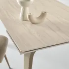Extendable Table 160/240x90 cm in Sintered Stone with a Marble Effect - Samus Viadurini