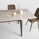 Extendable Table 160/240x90 cm in Sintered Stone with a Marble Effect - Samus Viadurini
