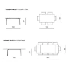 Extendable Table 160/240x90 cm in Sintered Stone with a Marble Effect - Samus Viadurini