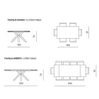 Extendable Table 160/240x91 cm in Sintered Stone with a Marble Effect - Palazzo Viadurini