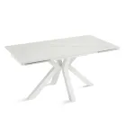 Extendable Table 160/240x91 cm in Sintered Stone with a Marble Effect - Palazzo Viadurini