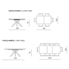 Extendable Table 180/240x100 cm in Sintered Stone with a Marble Effect - Loggia Viadurini
