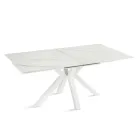 Extendable Table 180/240x100 cm in Sintered Stone with a Marble Effect - Loggia Viadurini