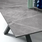Extendable Table 180/240x100 cm in Sintered Stone with a Marble Effect - Loggia Viadurini