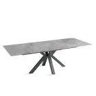 Extendable Table 180/240x100 cm in Sintered Stone with a Marble Effect - Loggia Viadurini