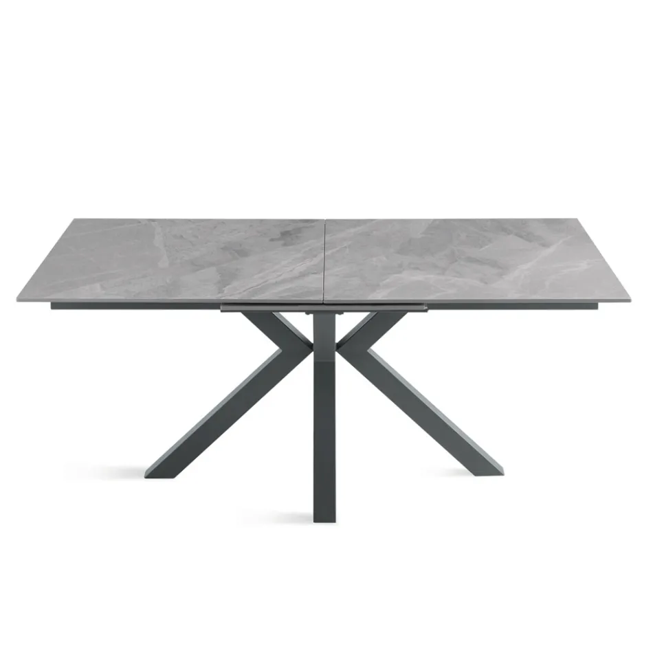 Extendable Table 180/240x100 cm in Sintered Stone with a Marble Effect - Loggia Viadurini