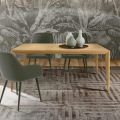 Extendable Table from 180 to 240 cm in Ash Slatted Wood - Modula