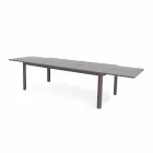 Extendable Table 340 cm Outdoor Dining in Aluminum and Glass or Laminam - Julie Viadurini