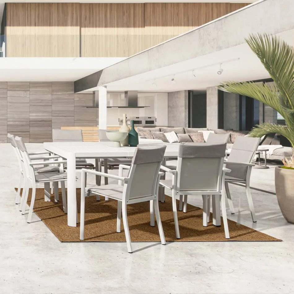 Extendable Table to 149 cm in Powder Coated Aluminum - Need Viadurini