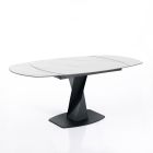Extendable Table to 165 cm in Metal and Ceramic - Boccanera Viadurini