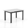 Extendable table to 180 cm in White or Gray Marble Finish - Brotola