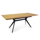 Extendable Table 180 cm in MDF Wood Effect with Embossed Grain - Foam Viadurini