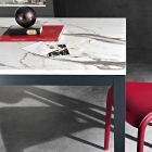 Extendable Table to 180 cm in Anthracite Metal Made in Italy - Beatrise Viadurini