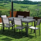 Extendable Table 180 cm or 220 cm with Tempered Glass Top - Cartellina Viadurini