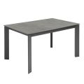 Extendable table to 190 cm in ceramic, melamine and metal - Sara