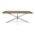 Extendable Table to 2.6 m in Handmade Wood Homemotion - Plutarco Viadurini