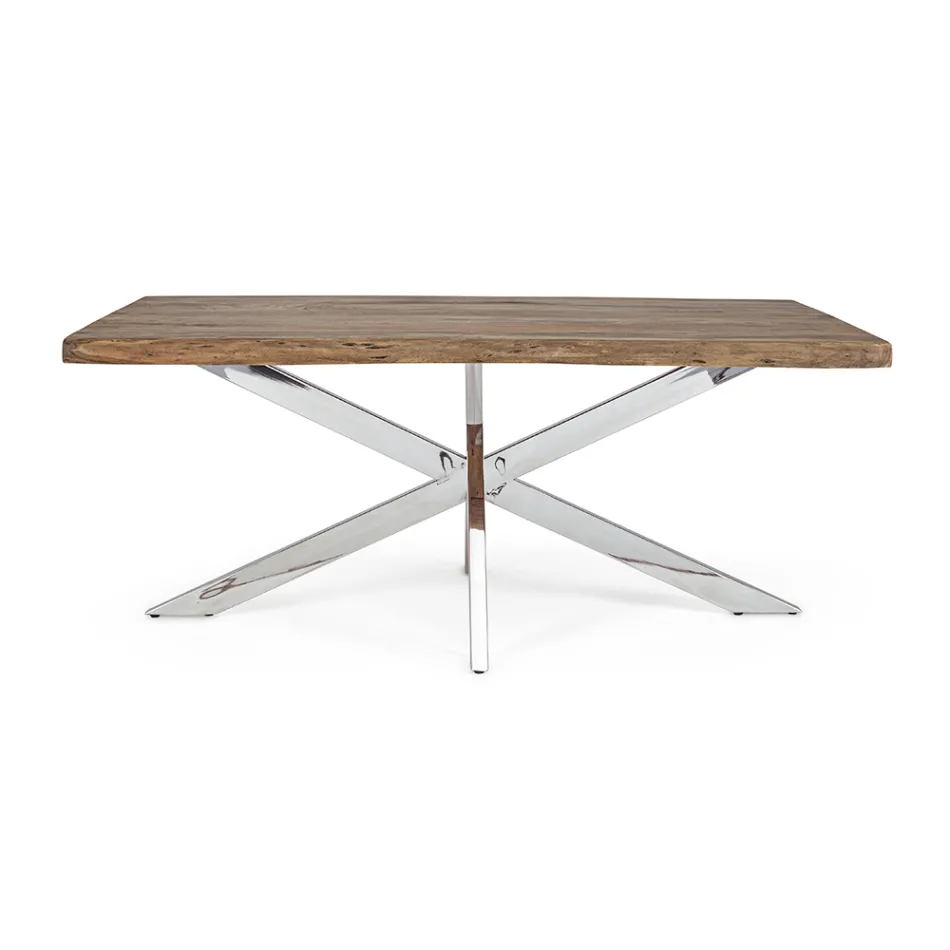 Extendable Table to 2.6 m in Handmade Wood Homemotion - Plutarco Viadurini
