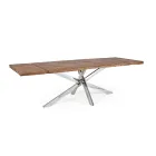 Extendable Table to 2.6 m in Handmade Wood Homemotion - Plutarco Viadurini